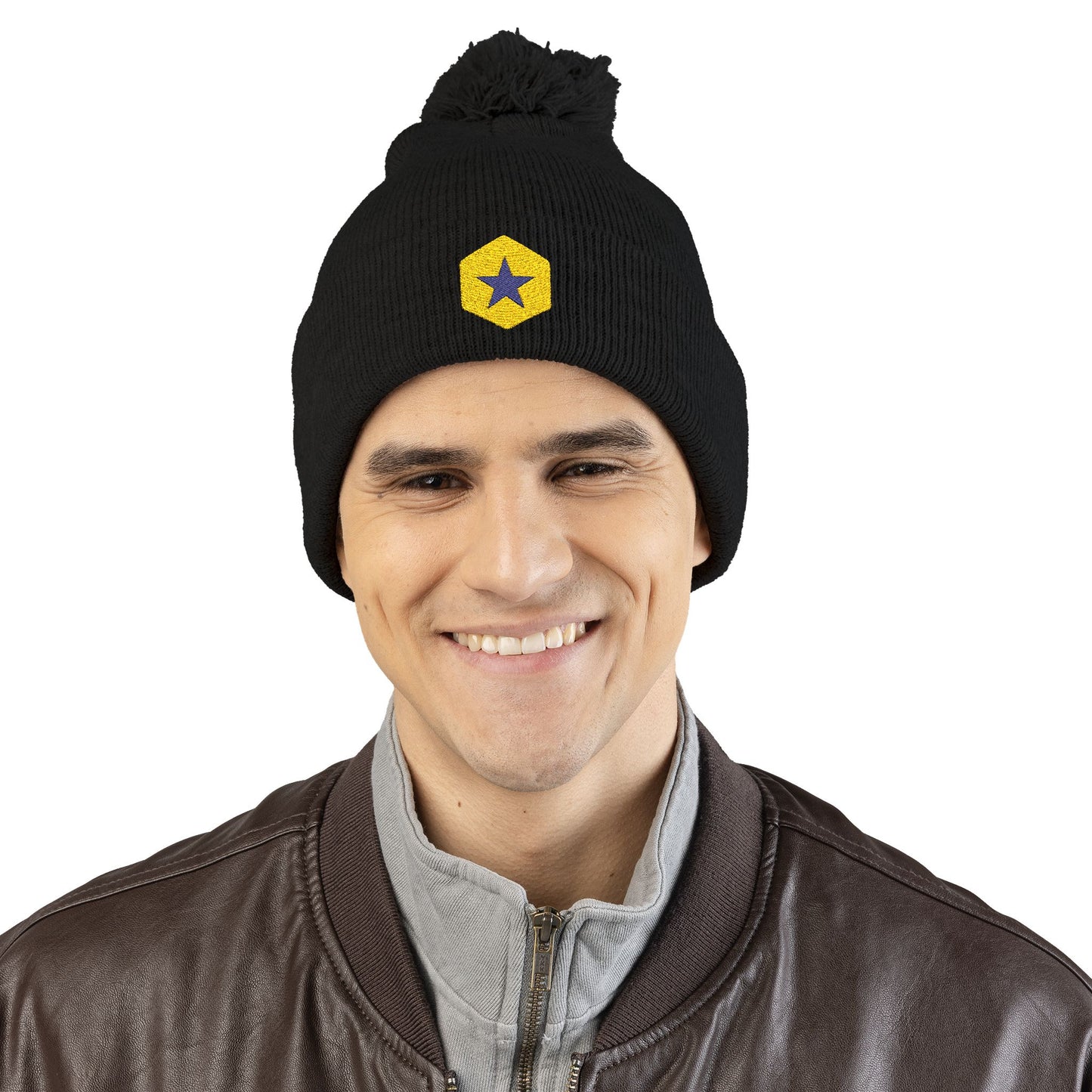 Team Linville Embroidered Pom-Pom Beanie