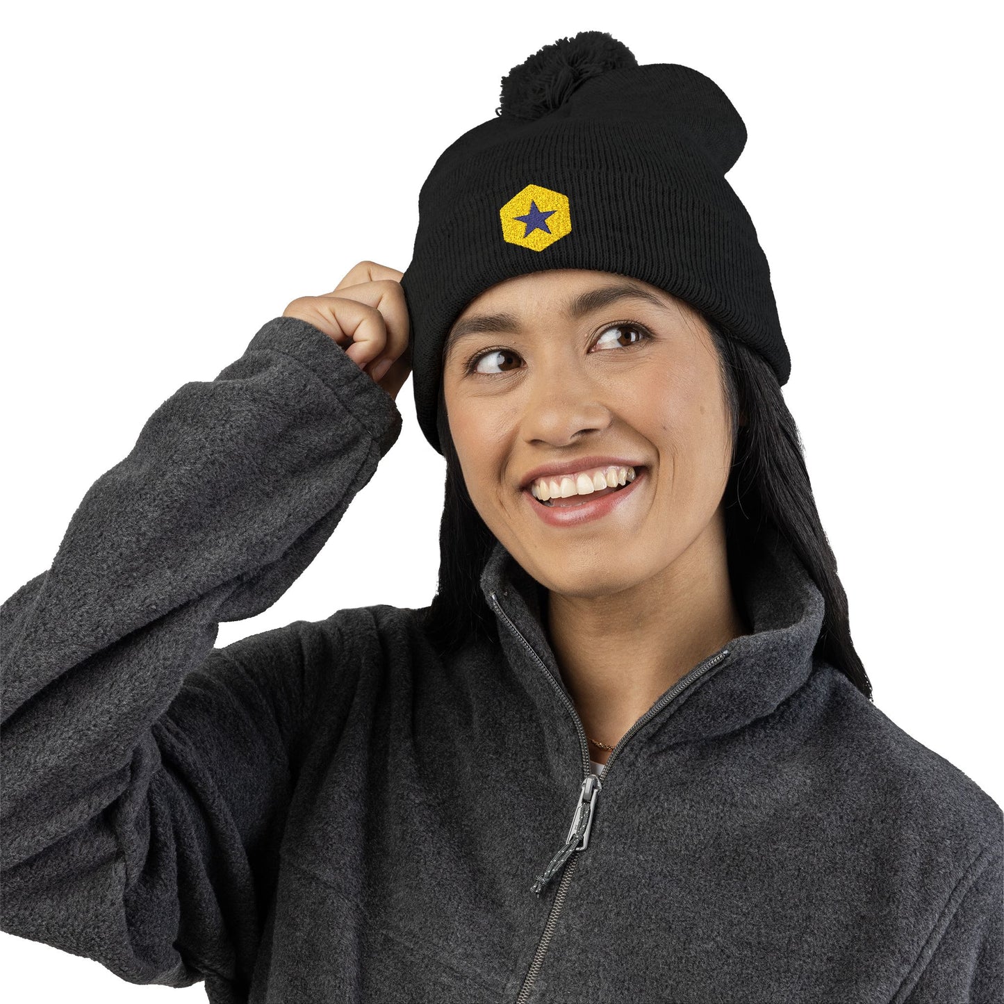 Team Linville Embroidered Pom-Pom Beanie