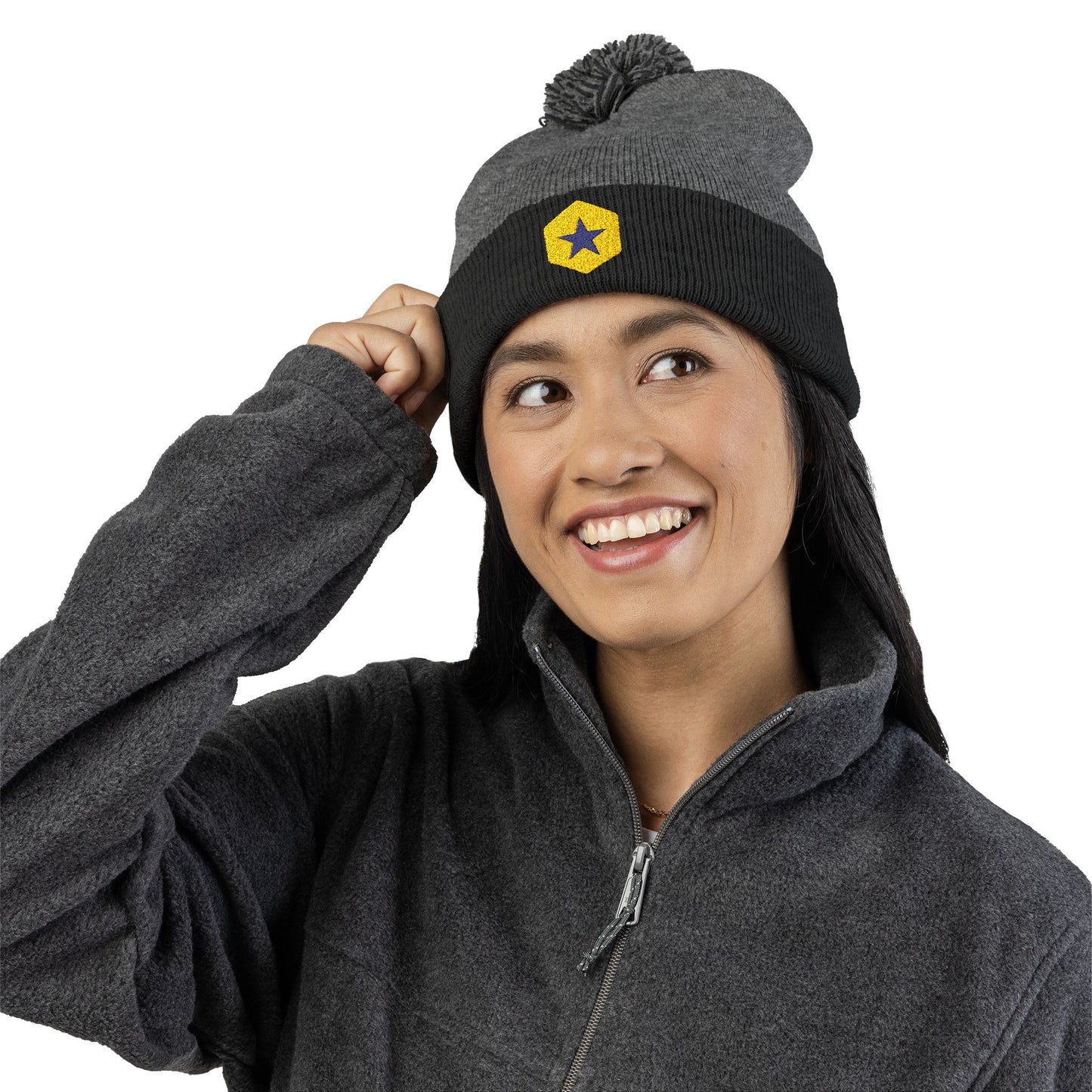 Team Linville Embroidered Pom-Pom Beanie