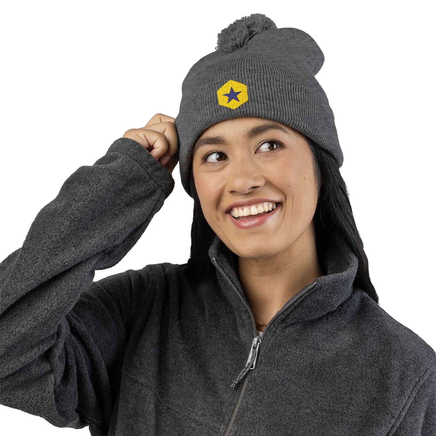 Team Linville Embroidered Pom-Pom Beanie